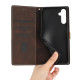 For Samsung Galaxy S24+ 5G Grid Stitching Leather Phone Case with Lanyard(Brown)