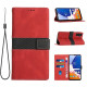 For Samsung Galaxy S24+ 5G Grid Stitching Leather Phone Case with Lanyard(Red)