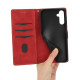 For Samsung Galaxy S24+ 5G Grid Stitching Leather Phone Case with Lanyard(Red)