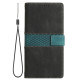 For Samsung Galaxy S24+ 5G Grid Stitching Leather Phone Case with Lanyard(Black)