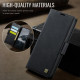 For Samsung Galaxy S23 5G AutSpace A11 Side Buckle MagSafe Magnetic RFID Phone Leather Case(Black)