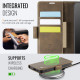 For Samsung Galaxy S23 5G AutSpace A11 Side Buckle MagSafe Magnetic RFID Phone Leather Case(Coffee)