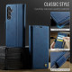 For Samsung Galaxy S24+ 5G AutSpace A11 Side Buckle MagSafe Magnetic RFID Phone Leather Case(Blue)