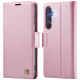 For Samsung Galaxy S24+ 5G AutSpace A11 Side Buckle MagSafe Magnetic RFID Phone Leather Case(Rose Gold)