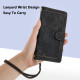 For Samsung Galaxy S24+ 5G Tulips Embossed Leather Phone Case with Lanyard(Black)