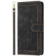 For Samsung Galaxy S23+ 5G Tulips Embossed Leather Phone Case with Lanyard(Black)