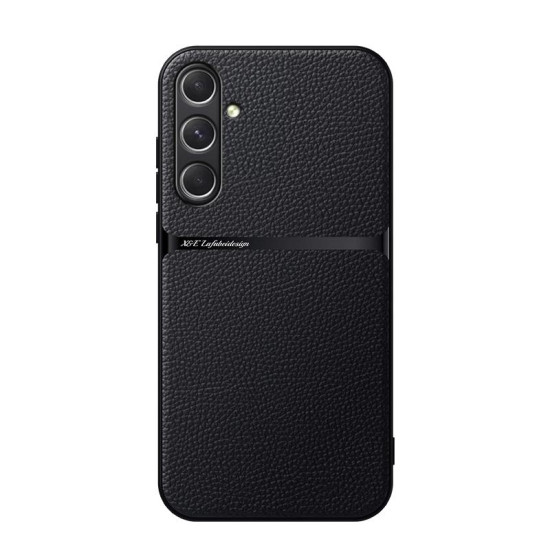For Samsung Galaxy S24+ 5G Litchi Leather Magnetic Full Coverage Shockproof Phone Case(Black)