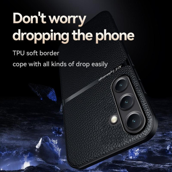 For Samsung Galaxy S24+ 5G Litchi Leather Magnetic Full Coverage Shockproof Phone Case(Red)