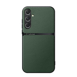 For Samsung Galaxy S24+ 5G Litchi Leather Magnetic Full Coverage Shockproof Phone Case(Green)