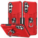 For Samsung Galaxy S24+ 5G Ring Holder Armor Hybrid Phone Case(Red)