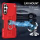 For Samsung Galaxy S24+ 5G Ring Holder Armor Hybrid Phone Case(Red)