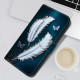 For Samsung Galaxy S24+ 5G Crystal Texture Colored Drawing Leather Phone Case(White Butterfly Feathers)