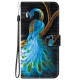 For Samsung Galaxy S24+ 5G Crystal Texture Colored Drawing Leather Phone Case(Peacock)