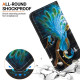 For Samsung Galaxy S24+ 5G Crystal Texture Colored Drawing Leather Phone Case(Peacock)