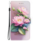 For Samsung Galaxy S24+ 5G Crystal Texture Colored Drawing Leather Phone Case(Lotus)