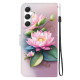For Samsung Galaxy S24+ 5G Crystal Texture Colored Drawing Leather Phone Case(Lotus)