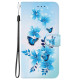 For Samsung Galaxy S24+ 5G Crystal Texture Colored Drawing Leather Phone Case(Blue Butterflies)