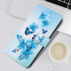 For Samsung Galaxy S24+ 5G Crystal Texture Colored Drawing Leather Phone Case(Blue Butterflies)