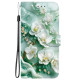 For Samsung Galaxy S24+ 5G Crystal Texture Colored Drawing Leather Phone Case(Jade Flowers)
