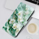 For Samsung Galaxy S24+ 5G Crystal Texture Colored Drawing Leather Phone Case(Jade Flowers)
