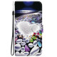 For Samsung Galaxy S24+ 5G Crystal Texture Colored Drawing Leather Phone Case(Heart Shaped)