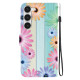 For Samsung Galaxy S23 5G Crystal Texture Colored Drawing Leather Phone Case(Sunflowers)