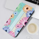 For Samsung Galaxy S23 5G Crystal Texture Colored Drawing Leather Phone Case(Sunflowers)