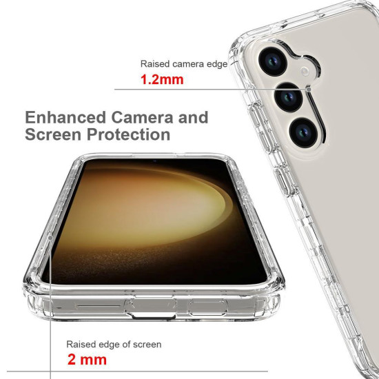 For Samsung Galaxy S24+ 5G Shockproof Clear Gradient PC + TPU Phone Case(Red)