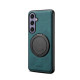 For Samsung Galaxy S24+ 5G Denior A14 Skin Feel Rotating Holder MagSafe Phone Case(Blue)