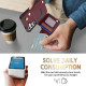 For Samsung Galaxy S24+ 5G Rhombic Dual Buckle Card Slots Phone Case with Lanyard(Wine Red)