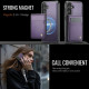 For Samsung Galaxy S24+ 5G JEEHOOD J06 British Style RFID MagSafe Card Bag PU Phone Case(Purple)