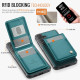 For Samsung Galaxy S24+ 5G JEEHOOD J06 British Style RFID MagSafe Card Bag PU Phone Case(Green)