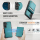 For Samsung Galaxy S24+ 5G JEEHOOD J06 British Style RFID MagSafe Card Bag PU Phone Case(Green)