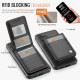 For Samsung Galaxy S24+ 5G JEEHOOD J06 British Style RFID MagSafe Card Bag PU Phone Case(Black)