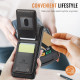 For Samsung Galaxy S24+ 5G JEEHOOD J06 British Style RFID MagSafe Card Bag PU Phone Case(Black)