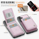 For Samsung Galaxy S24+ 5G JEEHOOD J06 British Style RFID MagSafe Card Bag PU Phone Case(Pink)