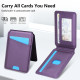 For Samsung Galaxy S24+ 5G Skin Feel Detachable Card Bag Magsafe Phone Case(Purple)