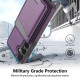For Samsung Galaxy S24+ 5G Skin Feel Detachable Card Bag Magsafe Phone Case(Purple)