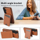 For Samsung Galaxy S24+ 5G Skin Feel Detachable Card Bag Magsafe Phone Case(Brown)