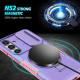 For Samsung Galaxy S24+ 5G Sliding Camshield MagSafe Holder TPU Hybrid PC Phone Case(Pink Purple)