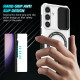 For Samsung Galaxy S24+ 5G Sliding Camshield MagSafe Holder TPU Hybrid PC Phone Case(Black White)