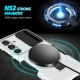 For Samsung Galaxy S24+ 5G Sliding Camshield MagSafe Holder TPU Hybrid PC Phone Case(Black White)