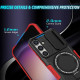 For Samsung Galaxy S24+ 5G Sliding Camshield MagSafe Holder TPU Hybrid PC Phone Case(Black Red)