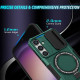 For Samsung Galaxy S24+ 5G Sliding Camshield MagSafe Holder TPU Hybrid PC Phone Case(Deep Green)