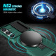 For Samsung Galaxy S24+ 5G Sliding Camshield MagSafe Holder TPU Hybrid PC Phone Case(Deep Green)