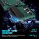 For Samsung Galaxy S24+ 5G Sliding Camshield MagSafe Holder TPU Hybrid PC Phone Case(Deep Green)