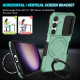 For Samsung Galaxy S24+ 5G Sliding Camshield MagSafe Holder TPU Hybrid PC Phone Case(Light Blue)