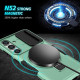 For Samsung Galaxy S24+ 5G Sliding Camshield MagSafe Holder TPU Hybrid PC Phone Case(Light Blue)