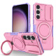 For Samsung Galaxy S24+ 5G Sliding Camshield MagSafe Holder TPU Hybrid PC Phone Case(Purple Pink)