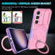For Samsung Galaxy S24+ 5G Sliding Camshield MagSafe Holder TPU Hybrid PC Phone Case(Purple Pink)